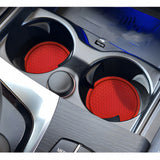 Silikonowe Podkładki do Uchwytu na Kubek, Butelke do Samochodu - Czerwony