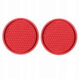 Silikonowe Podkładki do Uchwytu na Kubek, Butelke do Samochodu - Czerwony