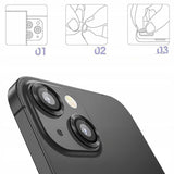 Ring ze Szkłem Hartowanym na Obiektyw Aparatu - iPhone 16 Pro - Czarny