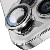 Ring ze Szkłem Hartowanym na Obiektyw Aparatu - iPhone 16 - Srebrny