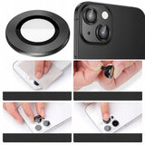 Ring ze Szkłem Hartowanym na Obiektyw Aparatu - iPhone 16 - Srebrny