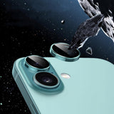 Ring ze Szkłem Hartowanym na Obiektyw Aparatu - iPhone 16 Plus - Zielony