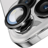 Ring ze Szkłem Hartowanym na Obiektyw Aparatu - iPhone 16 - Czarny