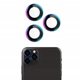 Ring ze Szkłem Hartowanym na Obiektyw Aparatu - iPhone 16 Pro Max - Tęczowy