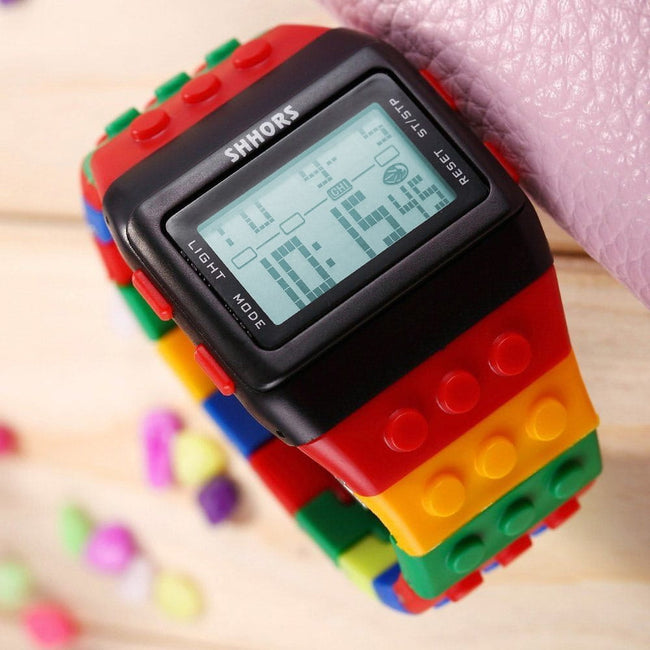 Zegarek Dla Dzieci Dziecięcy Klocki Kolorowy