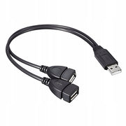 Rozdzielacz USB - 2x USB - 20cm