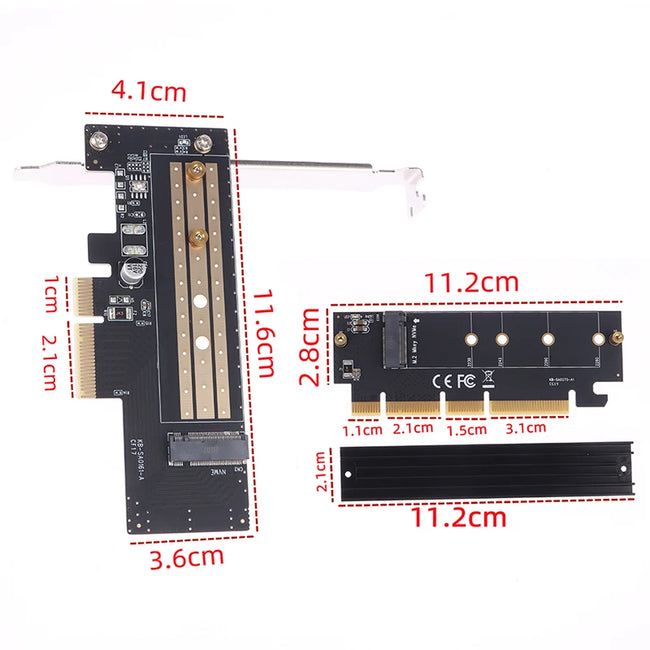 Adapter Karta PCI-E NVMe M2 do Dysków Twardych x4/x8/x16