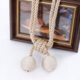 Upięcie Do Zasłon, Firan - Plecione Kule - Beżowe - 2 szt.