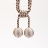 Upięcie Do Zasłon, Firan - Plecione Kule - Beżowe - 2 szt.