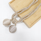 Upięcie Do Zasłon, Firan - Plecione Kule - Beżowe - 2 szt.