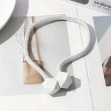 Upięcie Do Zasłon, Firan - Magnetyczne Geometryczne Wzory - Biały - 2 szt.