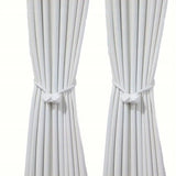 Upięcie Do Zasłon, Firan - Magnetyczne Geometryczne Wzory - Biały - 2 szt.