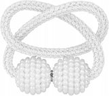 Upięcie Do Zasłon, Firan - Magnetyczne Kule - Biały - 2 szt.