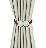 Upięcie Do Zasłon, Firan - Magnetyczne Kule - Czerwony - 2 szt.