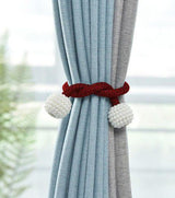 Upięcie Do Zasłon, Firan - Magnetyczne Kule - Czerwony - 2 szt.