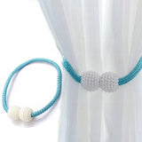 Upięcie Do Zasłon, Firan - Magnetyczne Kule - Niebieski - 2 szt.