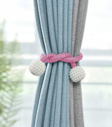 Upięcie Do Zasłon, Firan - Magnetyczne Kule - Różowy - 2 szt.