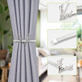 Upięcie Do Zasłon, Firan - Jeleń - Srebrny - 2 szt.