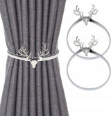 Upięcie Do Zasłon, Firan - Jeleń - Srebrny - 2 szt.