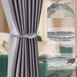 Upięcie Do Zasłon, Firan - Pióro - Srebrny - 2 szt.