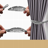 Upięcie Do Zasłon, Firan - Pióro - Srebrny - 2 szt.