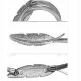 Upięcie Do Zasłon, Firan - Pióro - Srebrny - 2 szt.