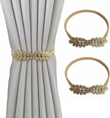 Upięcie Do Zasłon, Firan - Liście - Złoty - 2 szt.