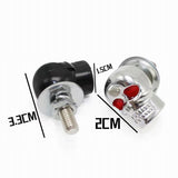 Śruby na Tablice Rejestracyjną - Srebrne Czaszki