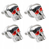 Śruby na Tablice Rejestracyjną - Srebrne Czaszki
