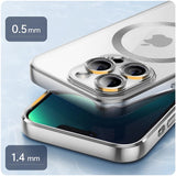 Etui Silikonowe Magsafe Camera Protect do Iphone - Srebrny
