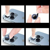 Ring z Cyrkoniami ze Szkłem Hartowanym na Obiektyw Aparatu - iPhone 16 Pro - Tęczowy