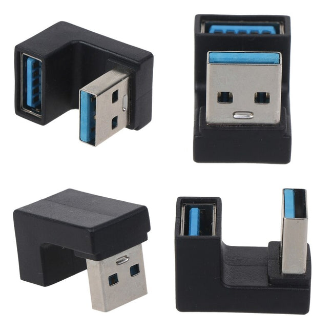 Adapter USB 3.0 → USB 3.0 Kątowy - 180°
