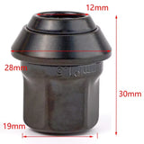 Nakrętki Czarne Ford, Volvo - M12 x 1.5 x 31 - 20 Sztuk