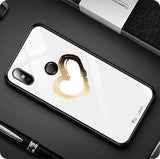 Etui Slim Glass Case - Huawei P20  - Love White