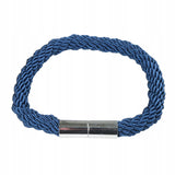 Upięcie Magnetyczne do Zasłon, Firan - Sznur Plecionka Boho (1szt.) - Niebieski