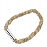 Upięcie Magnetyczne do Zasłon, Firan - Sznur Plecionka Boho (1szt.) - Złoty
