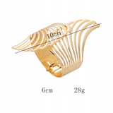 Upięcie do Zasłon, Firan - Srebrna Klamra "Skrzydła" (1szt.)