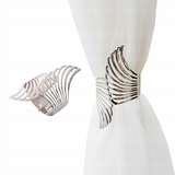 Upięcie do Zasłon, Firan - Srebrna Klamra "Skrzydła" (1szt.)