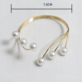 Upięcie do Zasłon, Firan - Złota Klamra z Perłami (1szt.)