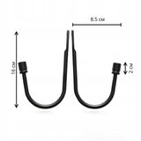 Upięcie do Zasłon i Firan - 2 szt. - Przykręcany Hak Czarny v1