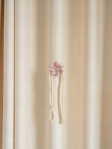 Upięcie do Zasłon i Firan - Lova Nest - Kwiatek Boho Różowy 2szt.