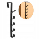 Wieszak 5 Haków na Drzwi - Bezinwazyjny - Czarny