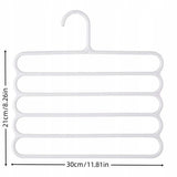 Wieszak Wielopoziomowy do Szafy na Ubrania Paski - Biały