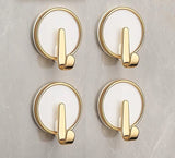 Zestaw 4 Stylowych Wieszaków Samoprzylepnych - Białe