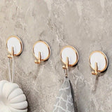 Zestaw 4 Stylowych Wieszaków Samoprzylepnych - Białe