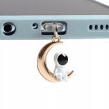 Zaślepka / Zatyczka Przeciw Kurzowi do Portu Ładowania Lightning iPhone Księżyc i Astronauta