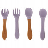 Zestaw Naczyń "Krab" dla Dzieci - Bezpieczny Silikon - Fioletowe