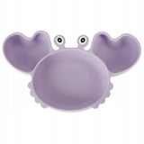 Zestaw Naczyń "Krab" dla Dzieci - Bezpieczny Silikon - Fioletowe