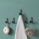 Zestaw Samoprzylepnych Wieszaków Łazienkowych, Do Kuchni - 5 szt. - Czarne