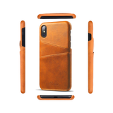 Skórzane Etui Juteni Leather Case -  iPhone X / XS - Jasny Brąz